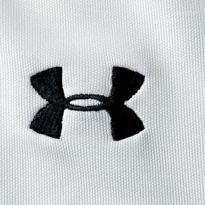 アンダーアーマー UNDER ARMOUR 吸汗速乾 ストレッチ ポロシャツ US SM (日本L) ホワイト ブラック 半袖 シャツ の画像8