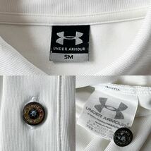 アンダーアーマー UNDER ARMOUR 吸汗速乾 ストレッチ ポロシャツ US SM (日本L) ホワイト ブラック 半袖 シャツ _画像10