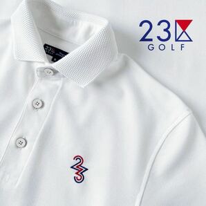 23区 GOLF 23区ゴルフ 吸汗速乾 ポロシャツ M ホワイト 白 半袖 ゴルフシャツ の画像1