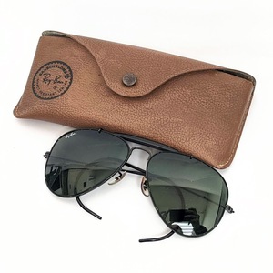 【18642】Ray-Ban レイバン B＆L サングラス 58□14 アウトドアーズマン ティアドロップ ブラック系 アイウェア 眼鏡 メガネ レンズ メンズ