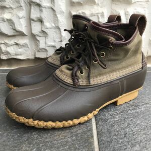 USA製 LLBEAN エルエルビーン ブーツ 6インチ 270716 ワックスドコットン ハンティング アウトドア BOOT カーキ WAX キャンバス 7 (25cm)