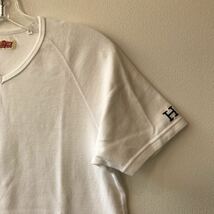 美品 H.R.MARKET ハリウッドランチマーケット ストレッチフライス ショートスリーブ Vネック Tシャツ ホワイト size 4 (XL) 日本製 半袖_画像2