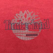 90's USA製 Timberland ティンバーランド 半袖 Tシャツ SMALL エンジ リフレクタープリント ビンテージ アウトドア 古着 MADE IN USA_画像2