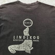 DUBBLEWORKS ダブルワークス ウエアハウス LINDSKOG BALANCING 両面プリント Tシャツ MEDIUM モーターサイクル 半袖 バイクT チャコール_画像7