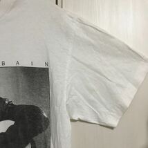 カート・コバーン KURT COBAIN ニルヴァーナ NIRVANA バンド Tシャツ ロックT フォトT LARGE ホワイト 丸胴 ビンテージ 音楽 アートT 90s_画像5