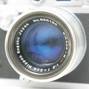 Nicca ニッカ TYPE-3S タイプ ⅢS バルナックライカ型 NIKKOR-H 1:2 f=5cm レンジファインダー フィルムカメラ シャッターOK A394の画像3