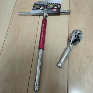 工具 差込角 9.5mm スライドソケットハンドル ショートラチェットハンドル まとめ売り 新品