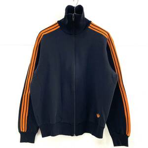 ☆希少 adidas 60s〜70s Vintage 西ドイツ製 ADS-3F ジャージ トラックジャケット サイズ2 ブラック×オレンジ【送料一律/同梱可能】I