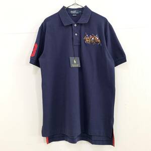 * не использовался товар Polo by Ralph Lauren Polo Ralph Lauren 90s Vintage рубашка-поло с коротким рукавом темно-синий размер M б/у одежда [ letter pack почтовый сервис плюс отправка по почте возможно ]G