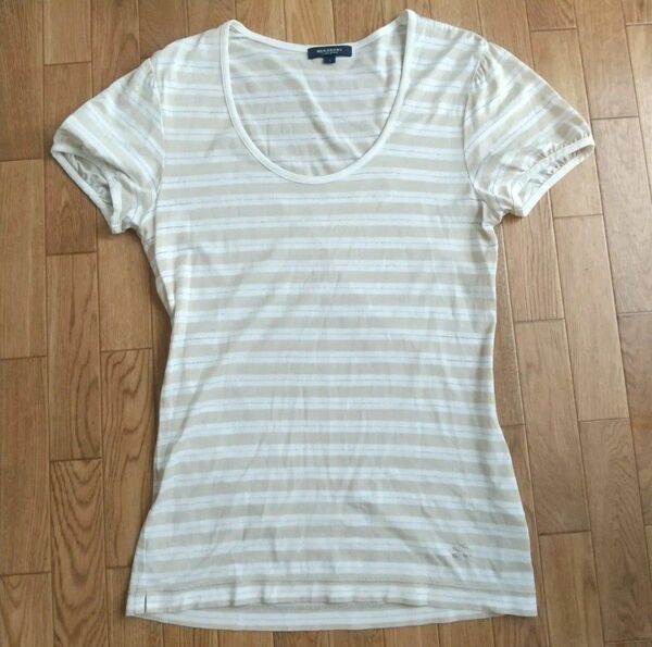 バーバリーロンドン ボーダー Tシャツ半袖 BURBERRY カットソー 日本製 サイズ:M～L