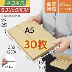 ☆☆☆30枚　新規格A5サイズ ネコポス対応段ボール箱