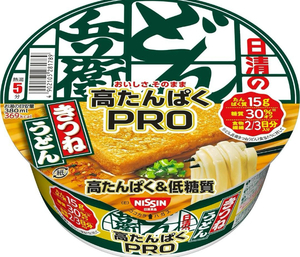 日清のどん兵衛PRO 高たんぱく&低糖質 きつねうどん 東　12個　ロカボ麺　プロテイン　ラーメン　高タンパク質