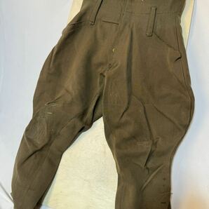 当時物 旧 日本軍 軍服 ズボン パンツ 男性 陸軍 制服 軍物 軍衣 戦争 コレクション ウール ミリタリー カーゴ 戦闘服の画像1