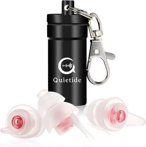 Quietide 耳栓 睡眠用耳栓 女性用 安眠 防音 遮音値32db 聴覚保護具 勉強 仕事 飛行機 繰り返し使用可能 携帯ケー