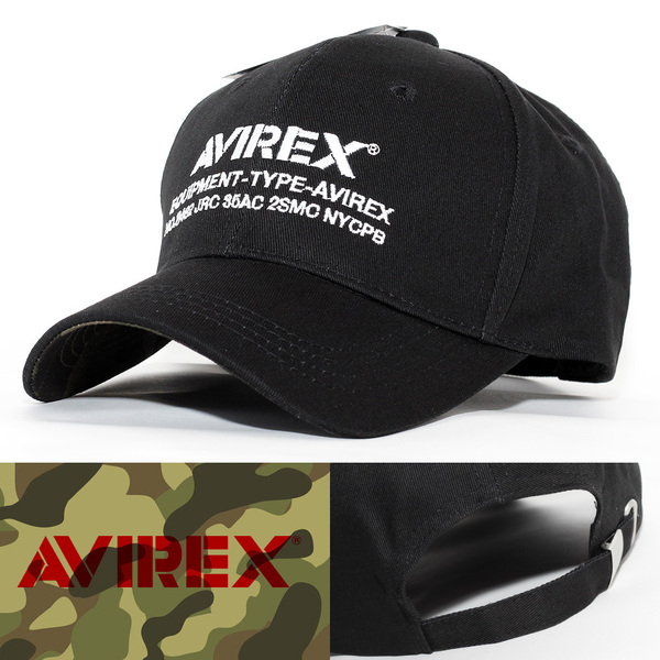 ローキャップ 帽子 メンズ AVIREX NUMBERING LOW CAP アヴィレックス ブラック 14534000-80 アビレックス ミリタリー アメリカ