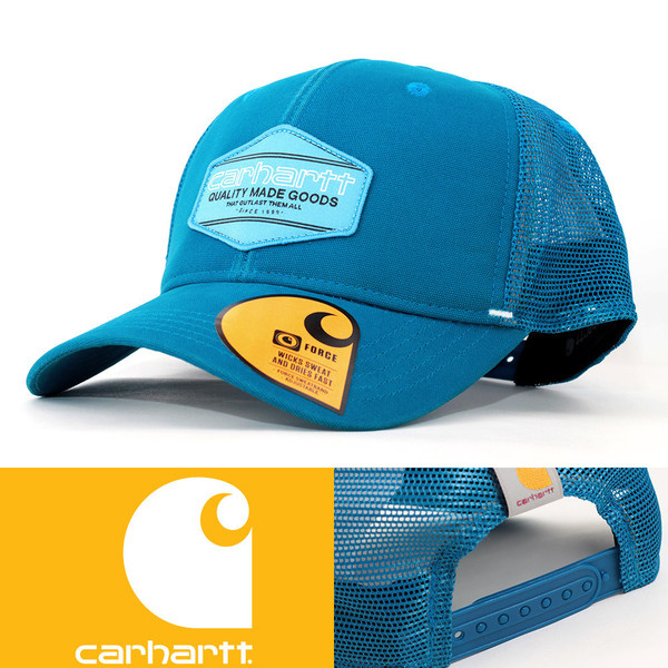 メッシュキャップ 帽子 メンズ カーハート Carhartt 105691 Canvas Quality Patch Baseball Cap ブルー 3HJPK-01 USA ワークウェアブランド