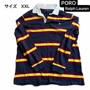 PORO Ralph Lauren ボーダー ポロバイラルフローレン ポロ　ラルフローレン　XXL 3L