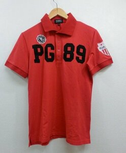 キングラムfhi☆PEARLY GATES パーリーゲイツ 半袖ポロシャツ レッド系 4 ゴルフウェア 【中古】