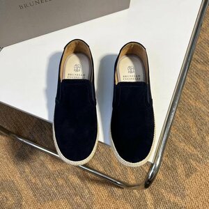 美品 Brunello Cucinelli　ブルネロクチネリ ローファー 羊革　靴　メンズシューズ　カジュアル　サイズ選択可能 ブラック