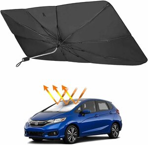 ンダ フィット3 GK系 専用 サンシェード傘 フロントガラス用 Honda Fit GK3 GK4 GK5 GK6 GP5 GP6 （2013.9-2020） 360°回転可能 シャフト