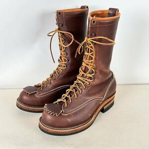  редкий { Old Model / Wesco / 8.5E }02 год первоклассный товар [ Wesco job тормозные колодки 14 отверстие Vintage ботинки ]