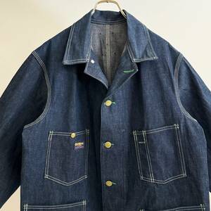 希少 《 Dead / OSHKOSH B'GOSH 》50s 60s デッド【 オシュコシュ 首振りボタン ビンテージ インディゴ デニム カバーオール 40程度】