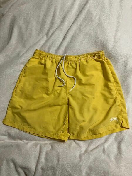 ステューシー STOCK WATER SHORT ストックウォーターショーツ L イエロー / 水着 ショートパンツ ハーフパンツ