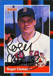 ■ロジャー・クレメンス　1988 レッドソックス　直筆サインカード　MLBスーパースター