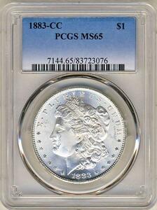 ●アメリカ 1883年CC PCGS MS65 モルガンダラー 1ドル銀貨