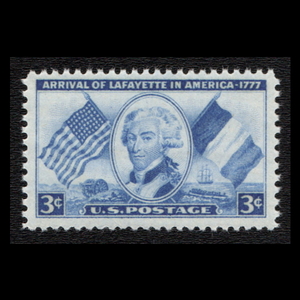 ■アメリカ切手　1952年　ラファイエット侯爵 訪米175周年