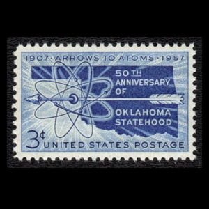 ■アメリカ切手　1957年　オクラホマ州 50周年