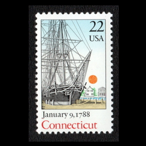 ■アメリカ切手　1988年　コネチカット州 200周年