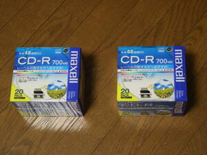  control number 198 2 set # new goods unopened goods maxell CD-R 20PACK 700MB 48 speed record correspondence!