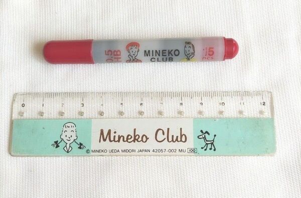 定規　芯ケース　ミネコクラブ 　Mineko Club　昭和レトロ