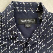 PELLE PELLE 総柄シャツ オープンカラー XL ポリシャツ ペレペレ 長袖シャツ 古着_画像2