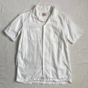 UES ウエス 日本製 半袖シャツ オープンカラー ホワイト 白 S 開襟シャツ
