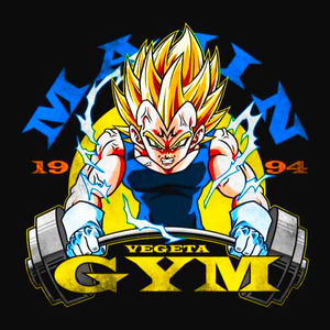 【Tシャツ】　『MAJIN VEGETA GYM』　魔人ベジータ　ゴールドジム　ドラゴンボール　S／M／L／XL