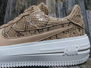 24.0cm/US7 NIKE WMNS AIR FORCE 1 PLT.AF.ORM 検 FJ4965-200 エアフォース レディース プラットフォーム パイソン スネーク ヘンプ/白