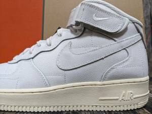 残少 24.0cm/US7 NIKE WMNS AIR FORCE 1 '07 MID LX 検 DZ4866-121 レディース エアフォース ミッド キャンバス サミットホワイト/白