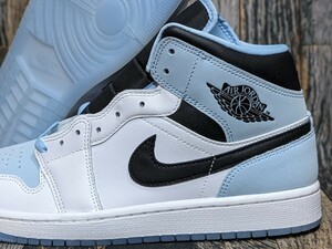 最後 27.5cm/US9.5 NIKE AIR JORDAN 1 MID SE ”Ice Blue” 検 DV1308-104 エアジョーダン1 ミッド アイスブルー/ブラック/ホワイト 黒/白