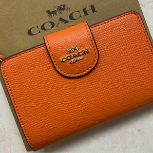 [新品未使用]COACHバイカラー二つ折り財布　ミニ財布