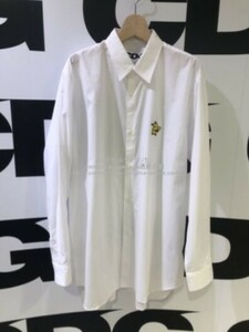 ■ Geki Rare ■ Comd Garson CDG × Pokmon (Pokemon) Рубашка с длинным рукавом / блуз-пикачу с одной точкой- ■ белый