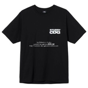 ■激レア■ステューシー×コムデギャルソンCDG限定Tシャツ-STSSY40周年記念-■Sサイズ■黒■新品タグ付き■正規品