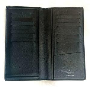 美品 ルイヴィトン LOUIS VUITTON ポルトフォイユ ロン 長財布 タイガ M33402 札入れ 二つ折り 薄型 ウォレット ブラック 黒 メンズ の画像3