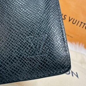 美品 ルイヴィトン LOUIS VUITTON ポルトフォイユ ロン 長財布 タイガ M33402 札入れ 二つ折り 薄型 ウォレット ブラック 黒 メンズ の画像7