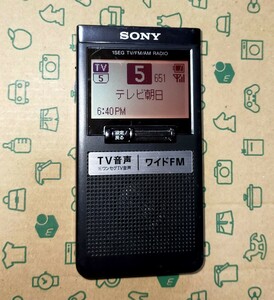 XDR-64TV ソニー SONY 美品 受信確認済 完動品 AM FM ワイドFM ワンセグTV音声 取扱説明書付 名刺サイズ 出張 通勤 オフィス 防災 1020449