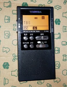 TY-TPR2 美品 受信確認済 完動品 AM FM ワイドFM ワンセグTV音声 取扱説明書付 出張 通勤 防災 登山 名刺サイズ ポケットラジオ 160102502