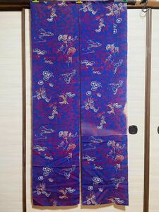 アンティーク着物生地正絹ハギレ 154cmx35.5cm2枚