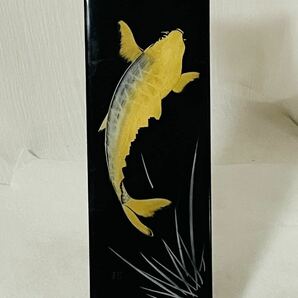 輪島塗＊作家物沈金鯉飾り板の画像2