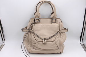 ☆【ト足】Chloe クロエ ハンドバッグ ベージュ レザー レディース ブランド バッグ COZ01ZZH19